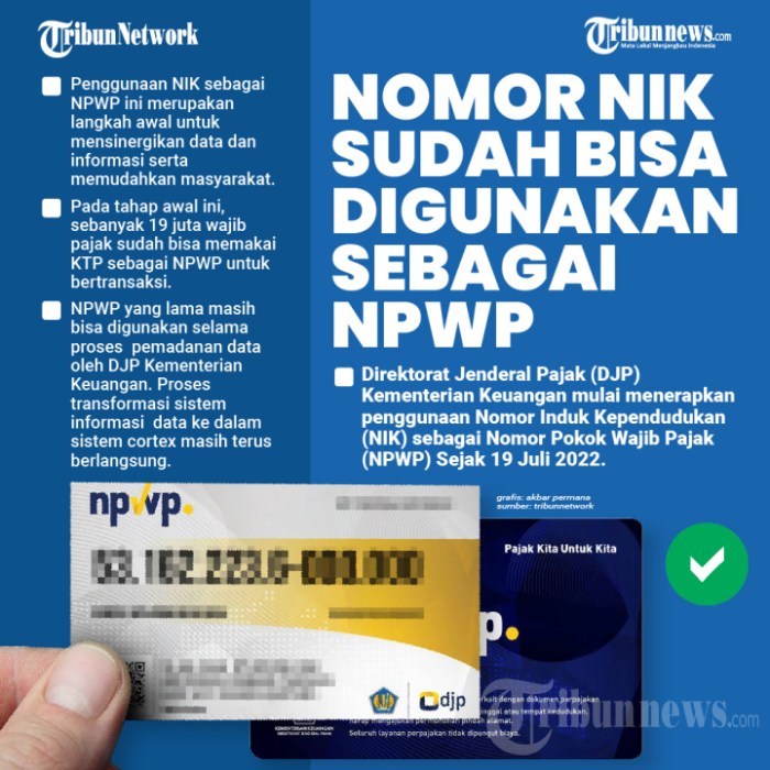 NIK Sudah Bisa Digunakan Sebagai NPWP, Foto 1 #1931384 - TribunNews.com Integrasi NIK sebagai NPWP Resmi Dimulai