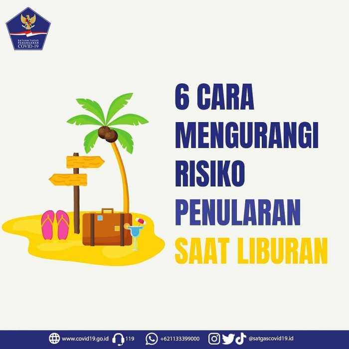 6 Cara Kurangi Risiko Penularan Covid Saat Liburan 6 Cara Kurangi Risiko Penularan Covid Saat Liburan