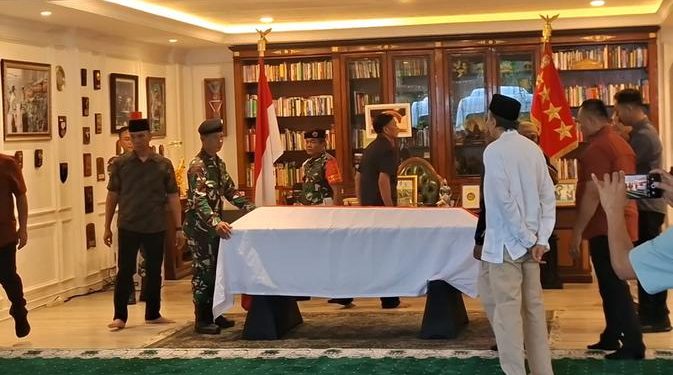 Jenazah Ryamizard Ryacudu Sampai di Rumah Duka Cikeas Bogor