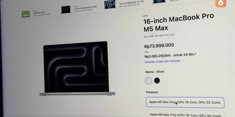 MacBook Pro M5 Pro dan M5 Max 2026 Resmi di Indonesia dengan 4 Pilihan Harga