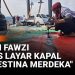 Lukis Layar Kapal Kemanusiaan Flotilla Bawa Pesan Palestina Merdeka oleh Chiki Fawzi
