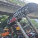 Kemacetan Akibat Truk Alat Berat Tabrak JPO Tendean