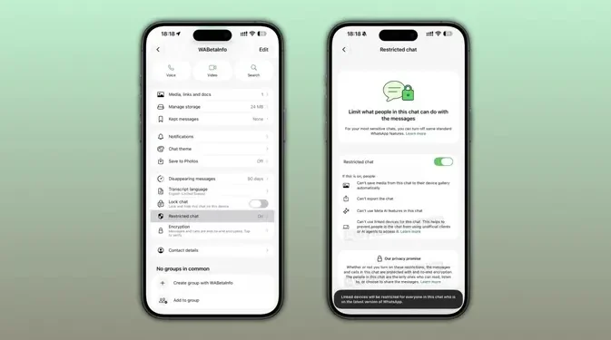 Uji Fitur Chat Terbatas di WhatsApp untuk Mencegah AI Menyadap Pesan, Begini Cara Kerjanya